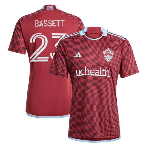 Cole Bassett Colorado Rapids adidas 2024 One Flag Kit Replica Player Jersey - Burgundy