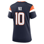 Bo Nix Denver Broncos Nike Women's Alternate Game Jersey -  Navy/White