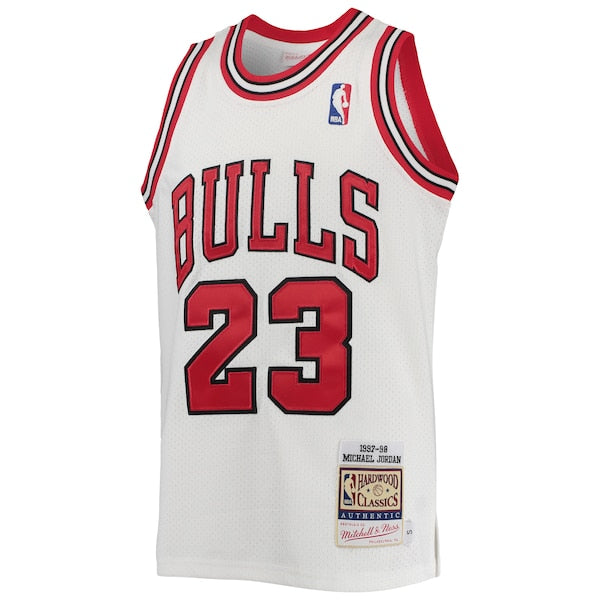 Michael Jordan Chicago Bulls  Youth 1997/98 Hardwood Classics Authentic Jersey - White/Black/Red