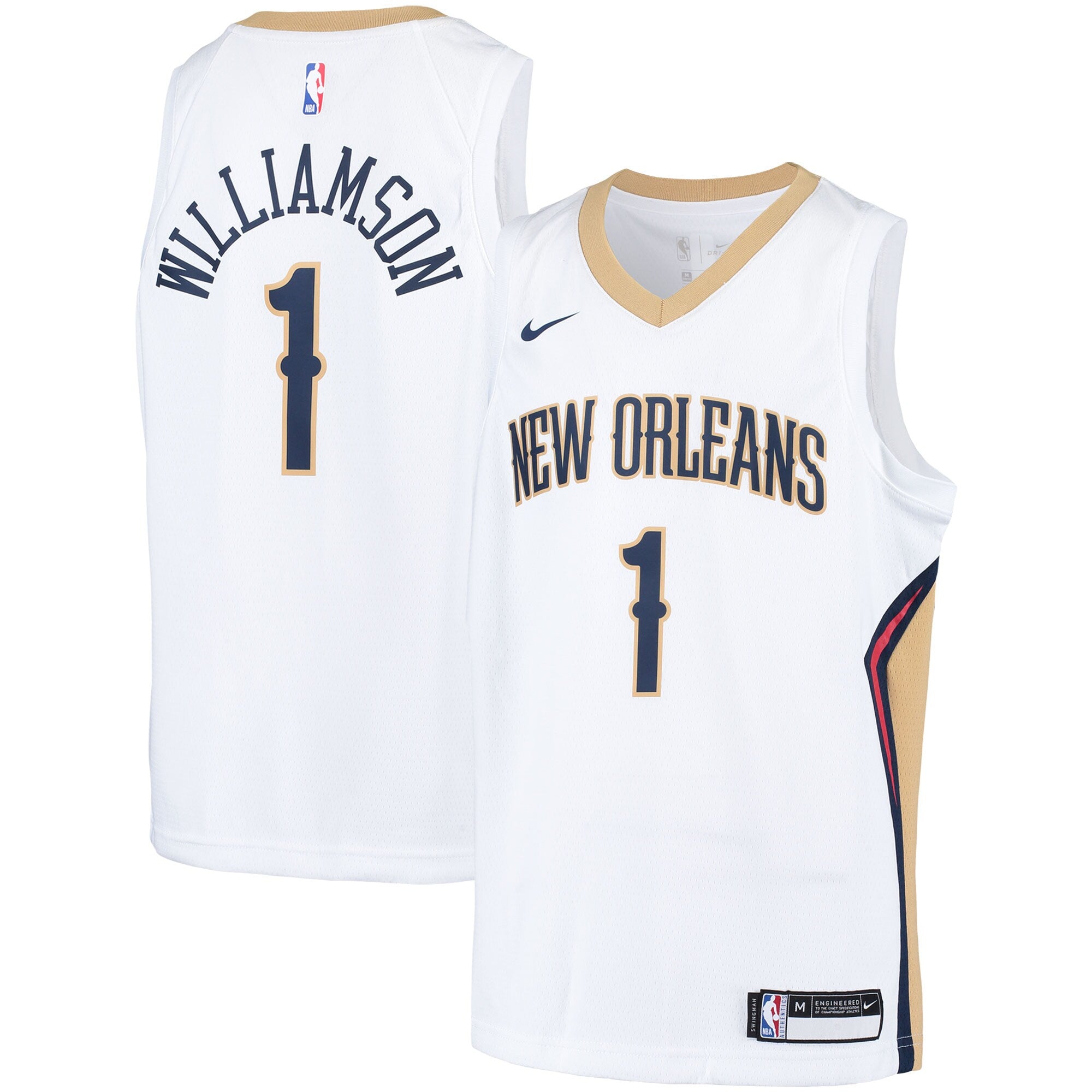 Zion Williamson New Orleans Pelicans Nike Youth Swingman Jersey - Icon Edition - Navy/White