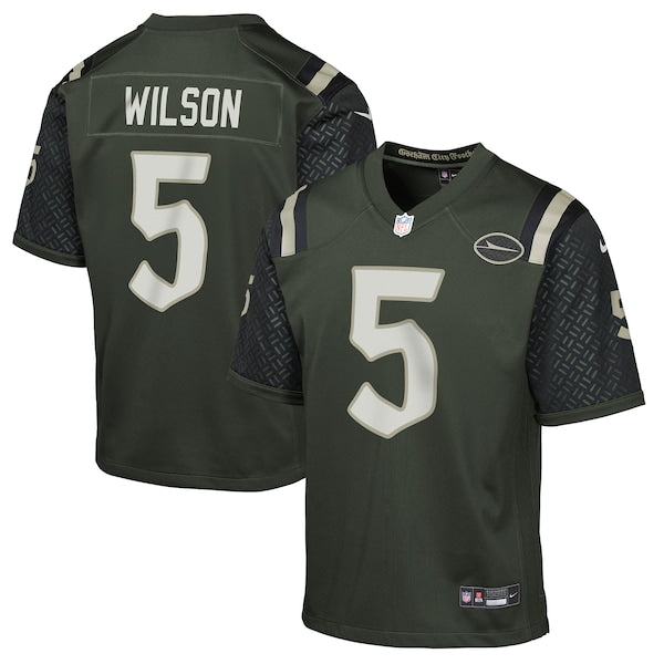 Garrett Wilson New York Jets Nike Youth 2025 Rivalries Collection Game Jersey - Gotham Green