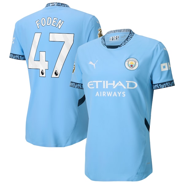 Phil Foden Manchester City Puma 2024/25 Home Authentic Player Jersey - Light Blue