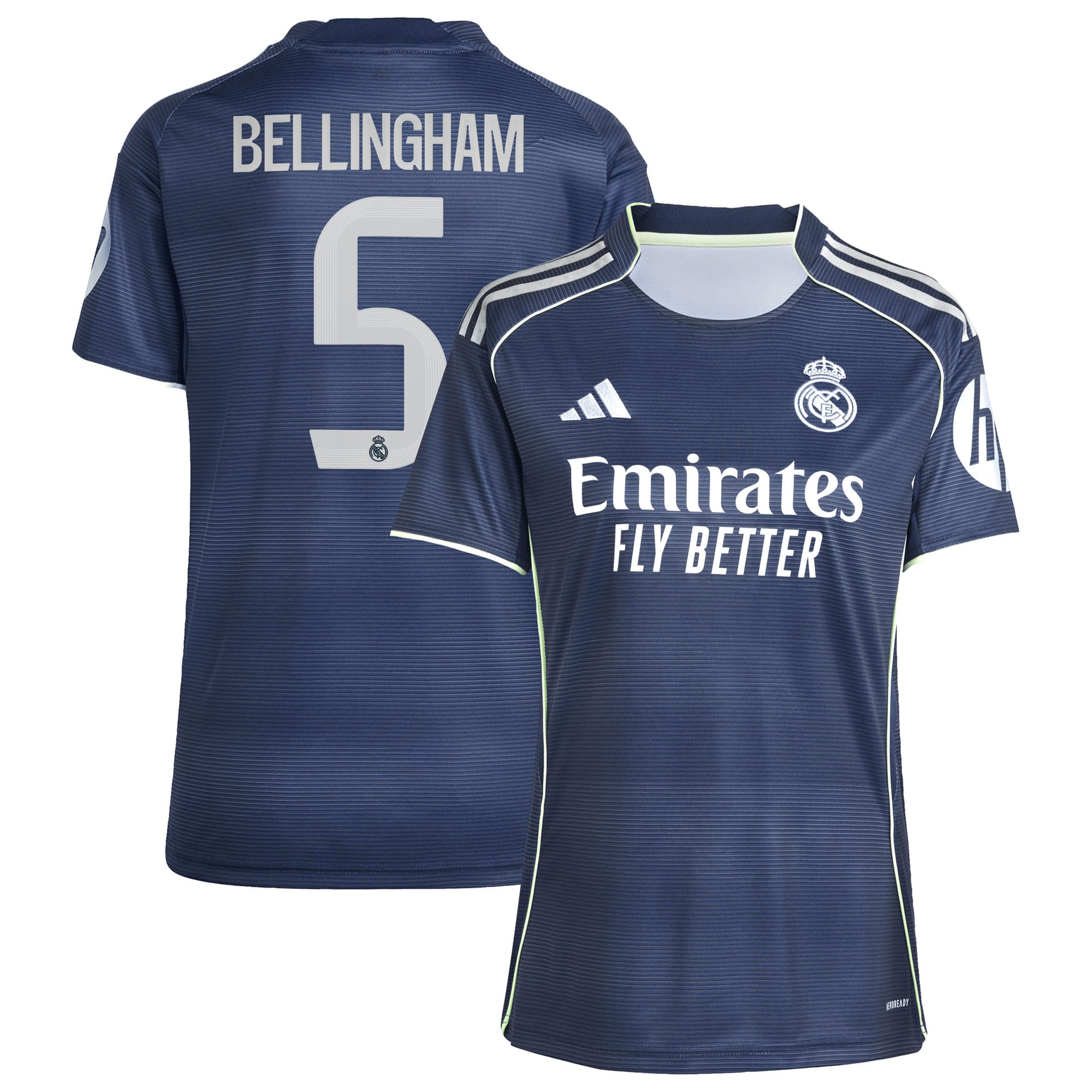 Jude Bellingham Los Merengues adidas Women's 2025/26 Home Replica Jersey - White/Blue