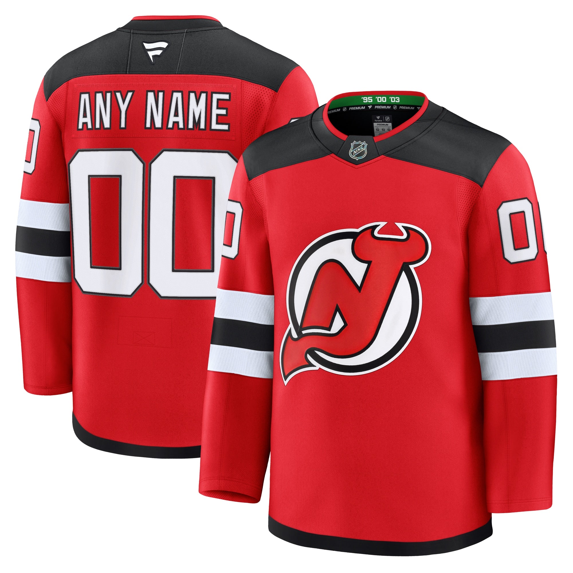New Jersey Devils  Alternate Premium Custom Jersey - Black/Red/White