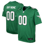 Philadelphia Eagles Nike Youth Alternate Custom Game Jersey - Kelly Green