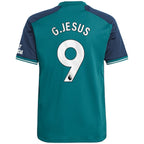 Gabriel Jesus Arsenal adidas Youth 2023/24 Third Replica Player Jersey - Green