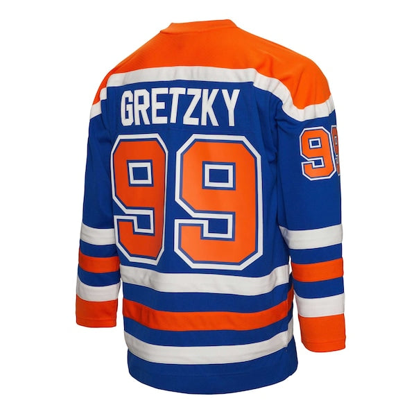 Wayne Gretzky Edmonton Oilers Big & Tall 1986 Captain Patch Blue Line Player Jersey - Royal