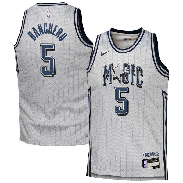 Paolo Banchero Orlando Magic Nike Youth 2024/25 Swingman Player Jersey - City Edition - Silver