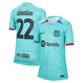 Ilkay Gündogan Barcelona Nike Youth 2023/24 Third Replica Jersey - Aqua