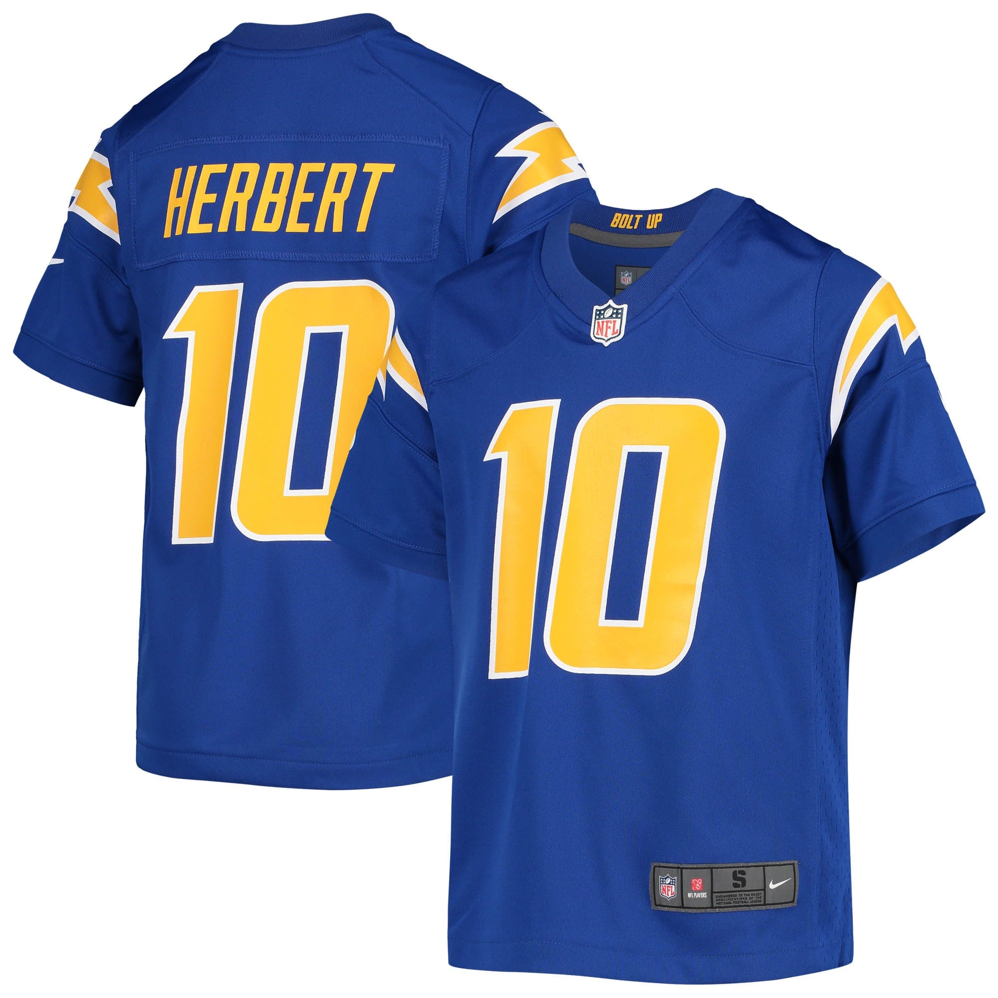 Justin Herbert Los Angeles Chargers Nike Youth Game Jersey - Powder Blue/Navy/Royal/White