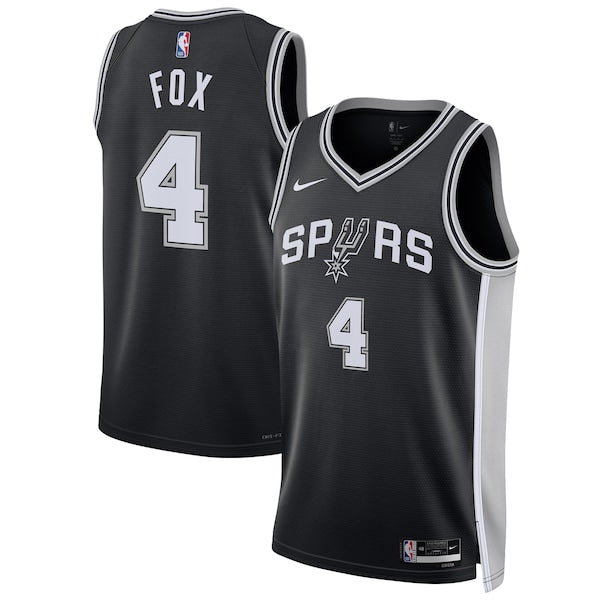 De'Aaron Fox San Antonio Spurs Nike Unisex Swingman Player Jersey - Icon Edition - Black