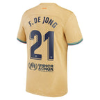 Frenkie de Jong Barcelona Nike Youth 2022/23 Away Replica Player Jersey - Yellow