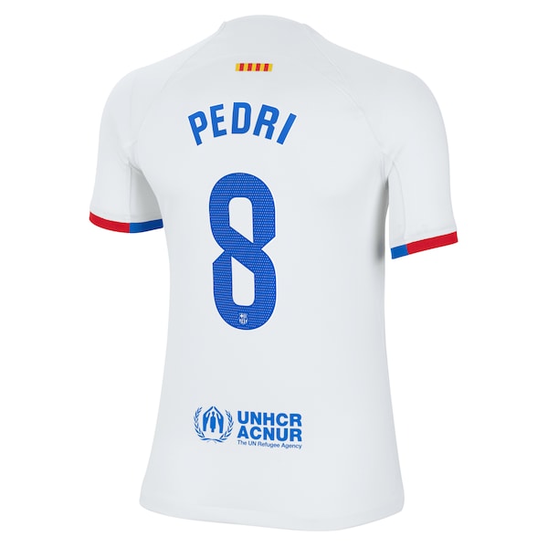Pedri Barcelona Nike Youth 2023/24 Away Replica Jersey - White