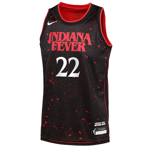 Caitlin Clark Indiana Fever Nike Youth Stranger Things Victory Jersey - Rebel Edition - Black