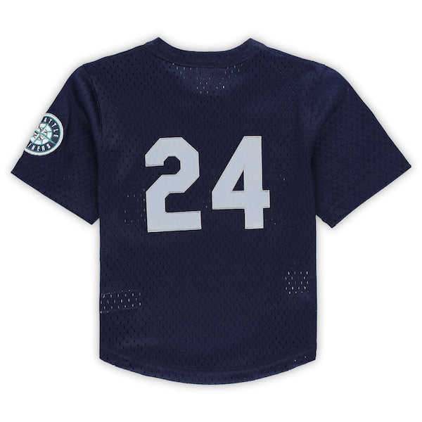 Ken Griffey Jr. Seattle Mariners Toddler Cooperstown Collection Mesh Batting Practice Jersey - Navy