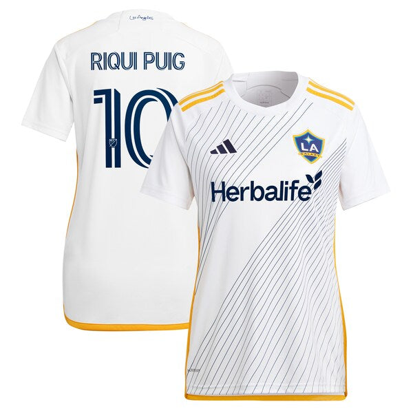 Riqui Puig LA Galaxy adidas Women's 2024 Angeleno Kit Replica Player Jersey - White/Green