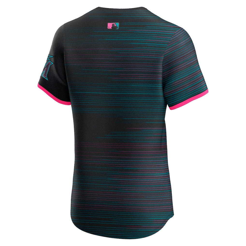 Miami Marlins Nike 2025 City Connect Elite Jersey - Black