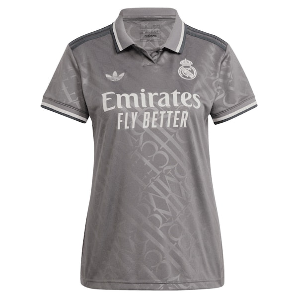 Vini Jr. Los Merengues adidas Originals Women's 2024/25 Third Replica Player Jersey - Charcoal/White