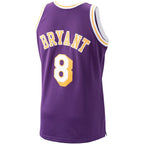 Men's Los Angeles Lakers Kobe Bryant Purple 1996/97 Hardwood Classics Authentic Jersey/Gold/Royal