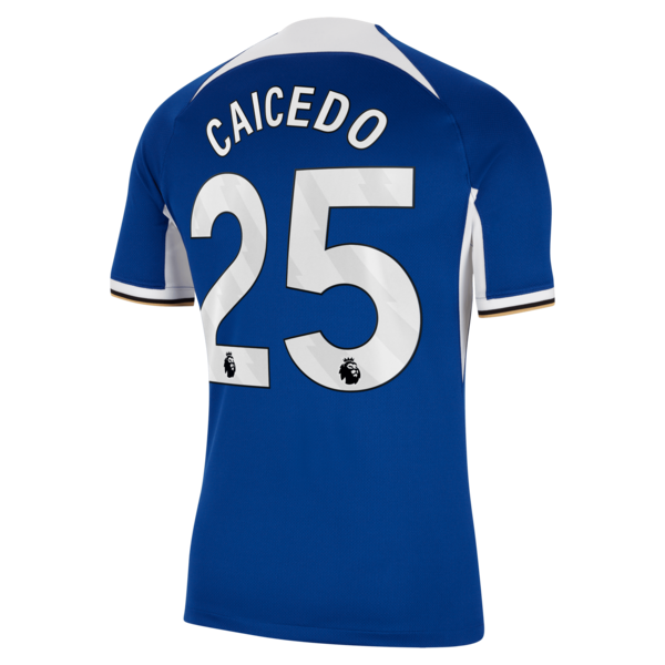Moisés Caicedo Chelsea Nike 2023/24 Home Stadium Replica Player Jersey - Blue/Mint/Navy