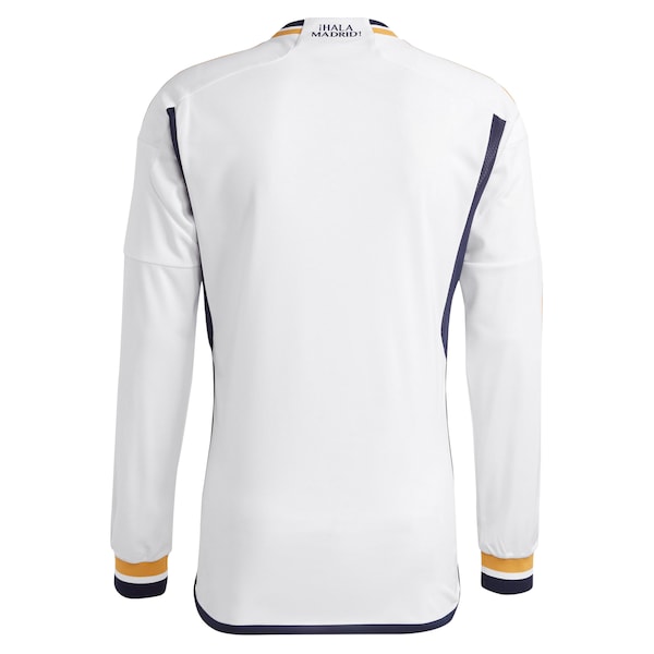 Los Merengues adidas 2023/24 Home Replica Long Sleeve Jersey - White