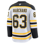 Brad Marchand Boston Bruins  Away Premium Jersey - White/Black