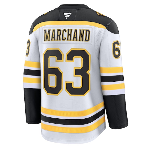 Brad Marchand Boston Bruins  Away Premium Jersey - White/Black