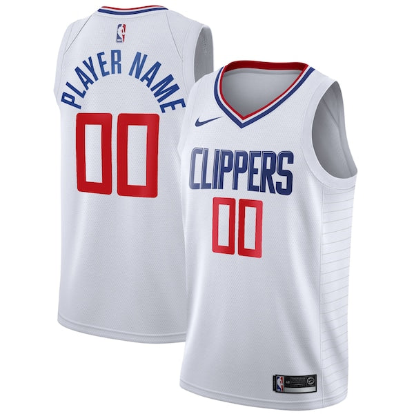 LA Clippers Nike 2020/21 Swingman Custom Jersey - Association Edition - White