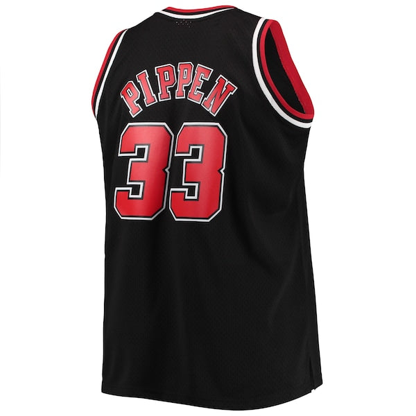 Scottie Pippen Chicago Bulls  Big & Tall Hardwood Classics Swingman Jersey - Black/Red