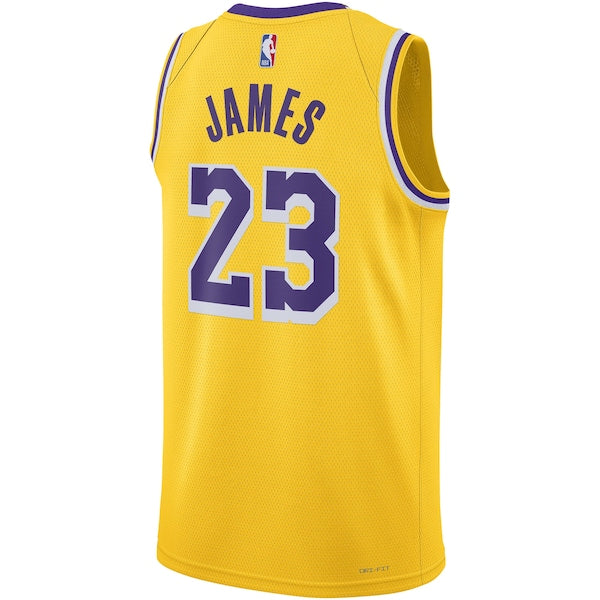 LeBron James Los Angeles Lakers Nike Unisex Swingman Jersey - Icon Edition - Gold/White