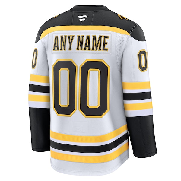 Boston Bruins  Away Premium Custom Jersey - White/Black