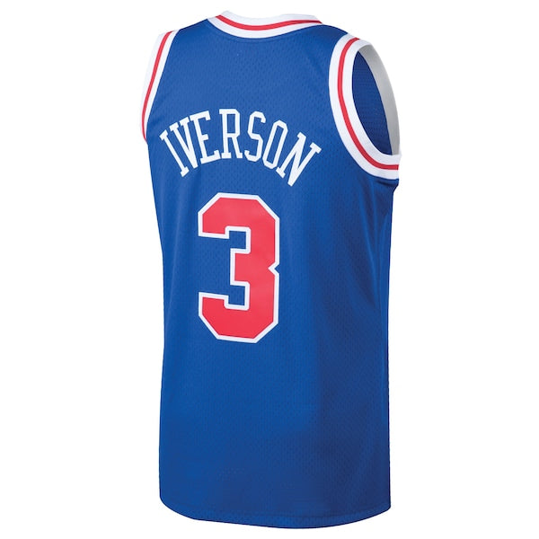 Allen Iverson Philadelphia 76ers 1996/97 Hardwood Classics Throwback Swingman Jersey - Royal