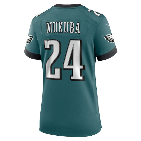 Andrew Mukuba Philadelphia Eagles Nike Women's Team Game Jersey - Midnight Green