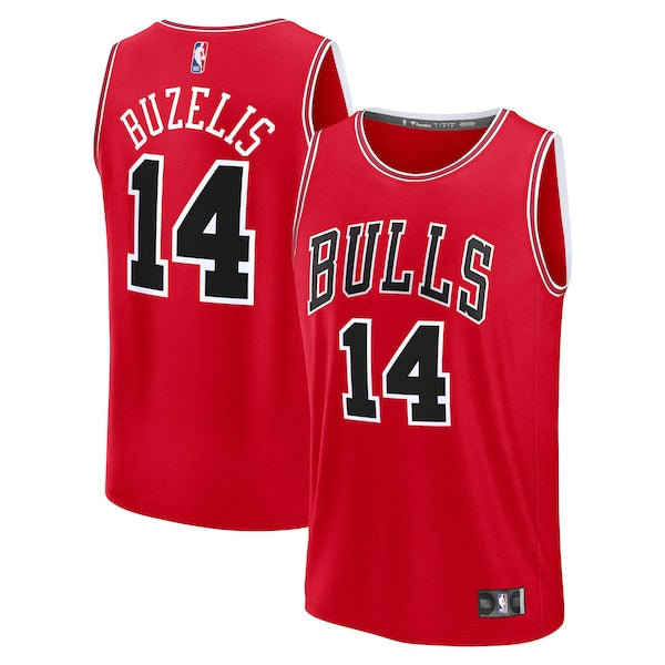 Matas Buzelis Chicago Bulls  Fast Break Replica Player Jersey - Icon Edition - Red