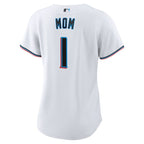 Miami Marlins Nike Women's #1 Mom Home Replica Jersey - White