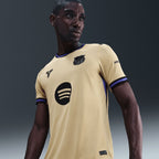 Barcelona Nike 2025/26 Away Stadium Replica Jersey - Gold/Navy