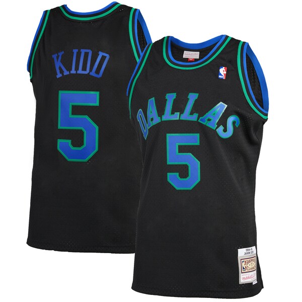 Jason Kidd Dallas Mavericks 1994/95 Hardwood Classics Reload 2.0 Swingman Jersey - Black