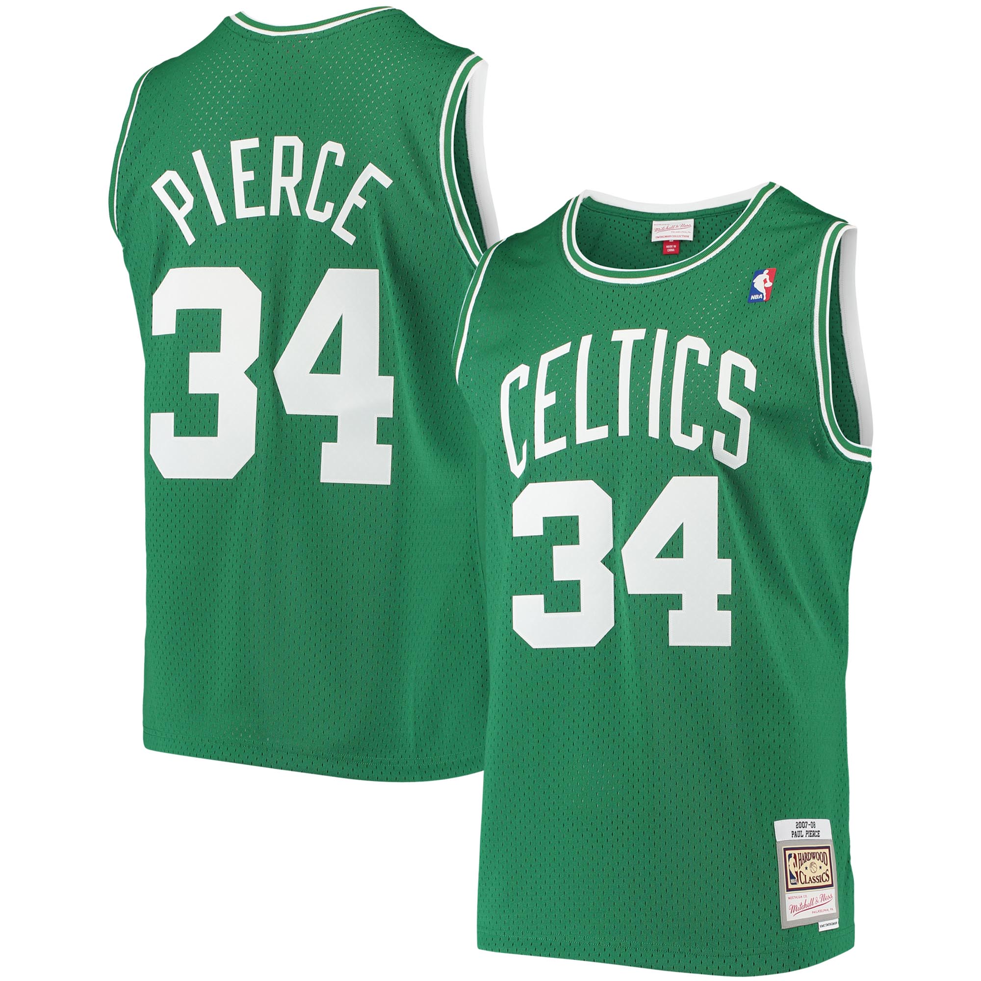 Paul Pierce Boston Celtics Hardwood Classics Swingman Jersey - White/Kelly Green