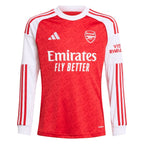 Arsenal adidas Youth 2025/26 Home Replica Long Sleeve Jersey - Red