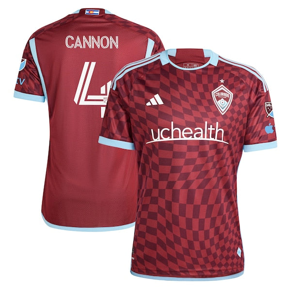 Reggie Cannon Colorado Rapids adidas 2024 One Flag Kit Authentic Player Jersey - Burgundy