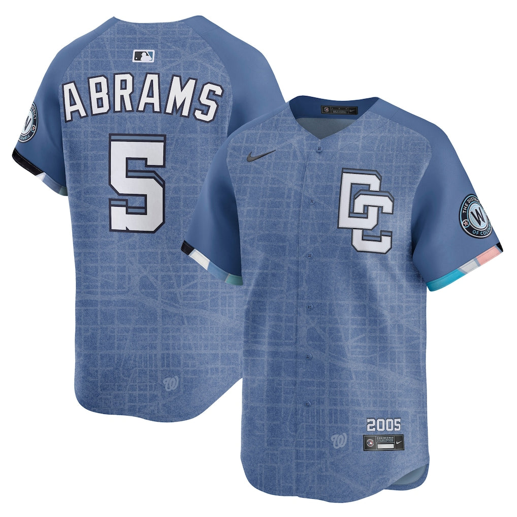 CJ Abrams Washington Nationals Nike 2025 City Connect Limited Jersey - Blue