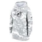 Miami Dolphins Nike Women's 2024 Salute To Service Club Fleece Pullover Hoodie - Arctic Camo