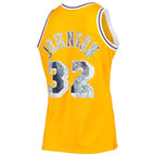 Magic Johnson Los Angeles Lakers 1984/85 Hardwood Classics NBA 75th Anniversary Diamond Swingman Jersey - Gold