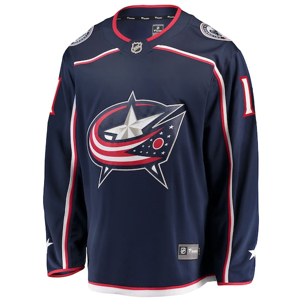 Miles Wood Columbus Blue Jackets  Home Breakaway Jersey - Navy