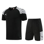 Puma Short Sleeve Training Jersey Set-PD02- Black/White