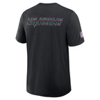 Los Angeles Chargers Nike 2025 NFL Crucial Catch Tri-Blend Dri-FIT T-Shirt - Black