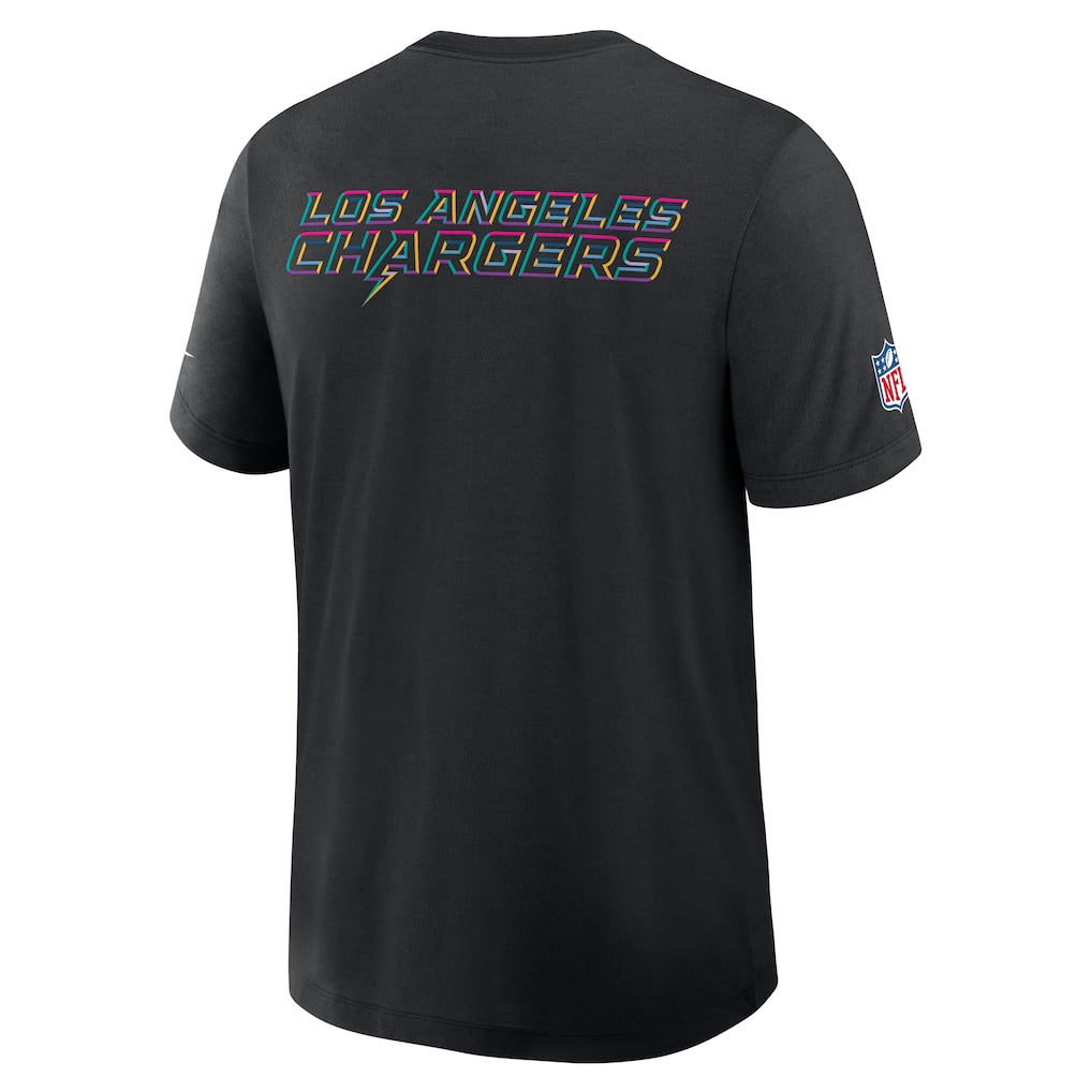 Los Angeles Chargers Nike 2025 NFL Crucial Catch Tri-Blend Dri-FIT T-Shirt - Black