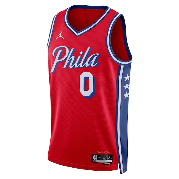 Tyrese Maxey Philadelphia 76ers Jordan Brand Unisex Swingman Jersey - Statement Edition - Red