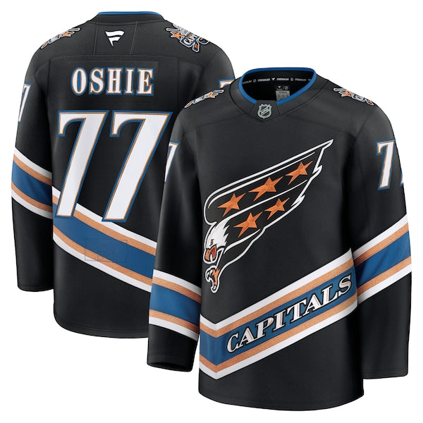 TJ Oshie Washington Capitals  Alternate 50th Anniversary Premium Jersey - Black/Red