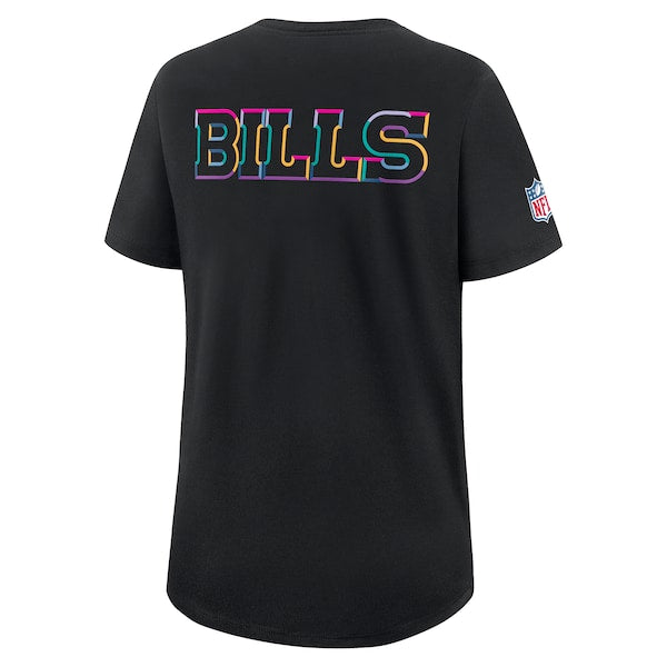 Buffalo Bills Nike Women's 2025 NFL Crucial Catch Tri-Blend Dri-FIT T-Shirt - Black